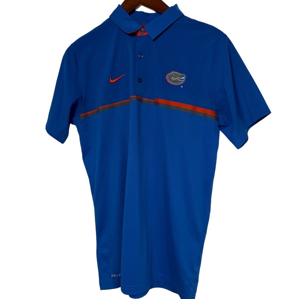 Nike Florida Gators Dri-FIT Polo Shirt Mens Medium Blue Orange 82855X-FG5